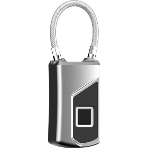 USB Rechargeable Smart Keyless Fingerprint Lock IP66 Waterproof Anti-Theft Security Padlock Gym Locker Luggage Suitcase Cabinet