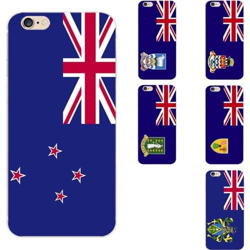 Pitcairn/Turks and Caicos/Virgin/Cayman Islands/Falkland Island/New Zealand National Flag Theme TPU Phone Cases For iPhone