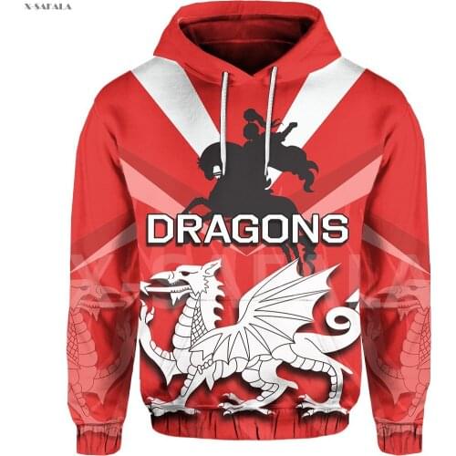 Dragons Anzac Day Indigenous 3D Printed Hoodie Man Women 5 Harajuku Outwear Zipper Pullover Sweatshirt Casual Jacket L25