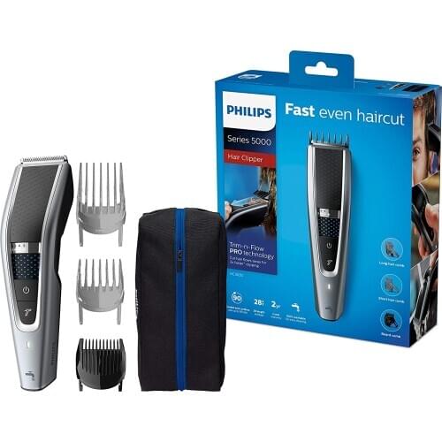 Philips HC5630 / 15 Series 5000 hair / beard trimmer, 28 length settings, 3 comb heads and Turbo mode