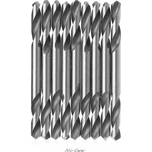 YOFE 10Pcs 3mm 3.2mm 3.5mm 4mm 4.2mm 4.5mm 5.0mm 5.2mm HSS Double Ended Spiral Torsion Drill Tools Drills Set