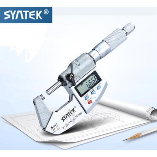 0-100mm Portable Digital Micrometer 0.001mm IP65 Waterproof Electrical Outside Micrometers LCD Thickness Gauge Micrometro Tools