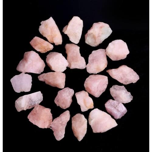 1Pack Mini Natural Stones Morganite Rough Pink Beryl Tumbled Crystal Quartz Mineral Specimen For Cutting Necklace Jewelry Making