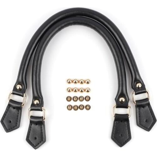 2pcs PU Leather Replacement Handles Purses Straps Handbags Shoulder Bag Strap DIY Bags Making Supplies