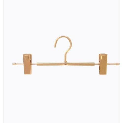 50pcs 33cm Metal Trousers Rack Adult Children Aluminum Alloy Hanger Hotel Clothes Store Hangers Rose Gold