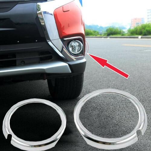ABS Chrome Car Front Fog Light Lamp Cover Trim For Mitsubishi Outlander 2016-2017