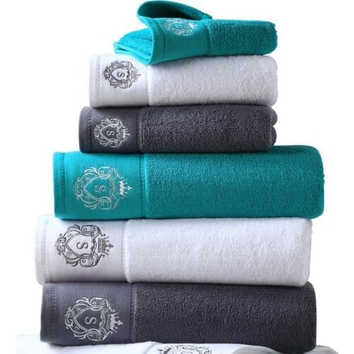 AHSNME 80x150cm Royal Premium 100% cotton Towels Hotel SPA club sauna beauty peacock Blue Gray Towel salon free custom LOGO