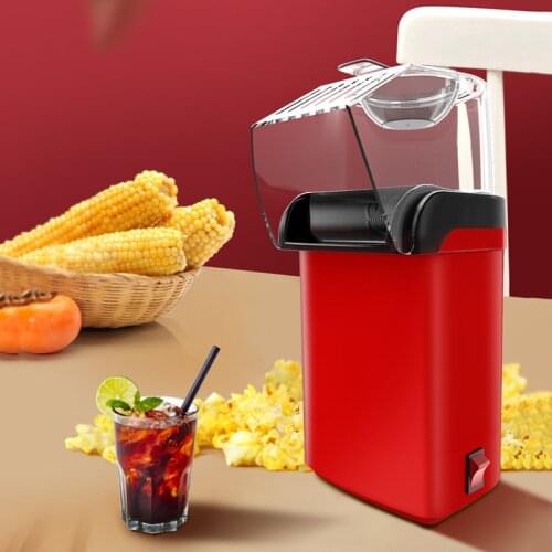Electric Hot Air Popper Maker Home Oil-Free Popcorn Machine Delicious & Healthy Gift Idea Kids Home-made DIY Popcorn Movie Snack