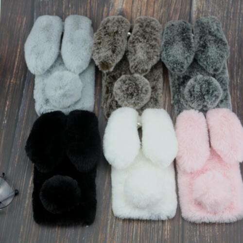 Rabbit Fur Cases For Samsung J4 Plus J6 Prime J2 Pro Ace Galaxy J8 2018 J5 2017 J3 J7 J1 Gand Pro J610F Cover J4 Core S10 Lite