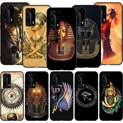 T59 Egypt Nefertiti Anubis Ankh Case for Huawei Mate Nova 2 2i 3 3i 4E 5 5i 5T Smart 6 7 10 20 30 SE P Smart Pro Lite 2019
