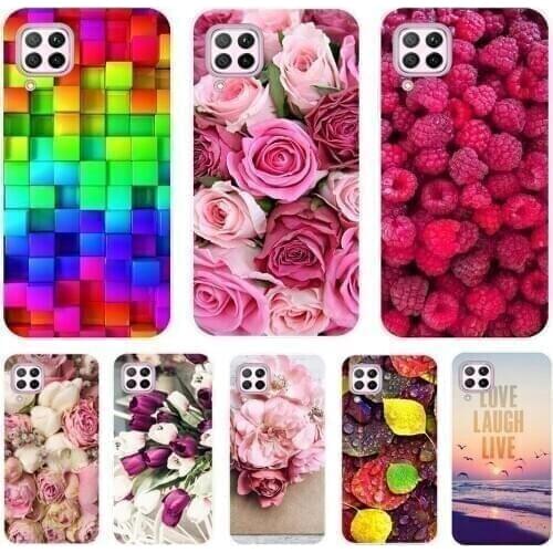 6.4'' For Huawei Nova 7i Case Silicone Black Soft back cover for Huawei P40 Lite Case TPU Coque for Nova7i 7 i P40 Lite E