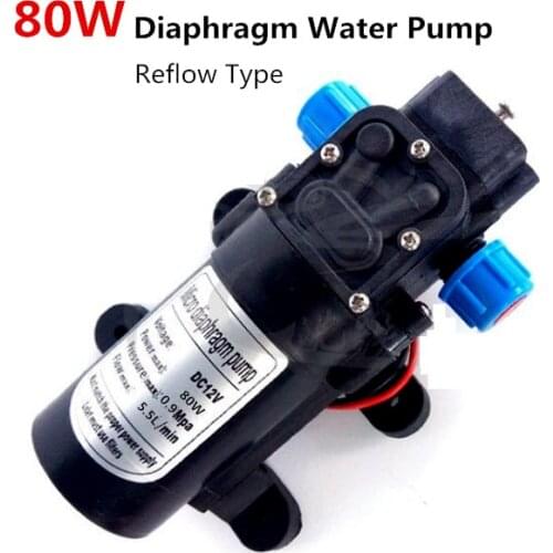 DC 12V/24V 80W Micro Diaphragm Water Pump Self-Priming Booster Pump Automatic Switch For Home Garden Spray Reflow Type
