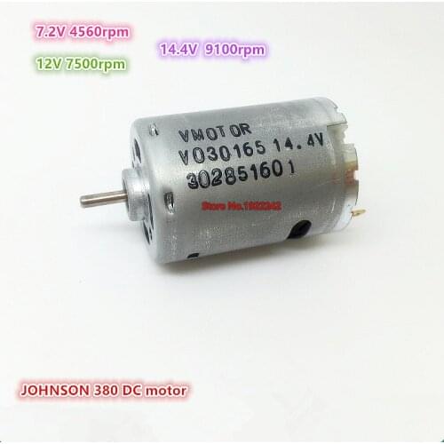 Brand new 28*38mm Johnson 380 DC motor 12V 14.4V 9100rpm 3-pole rotor carbon brush motor