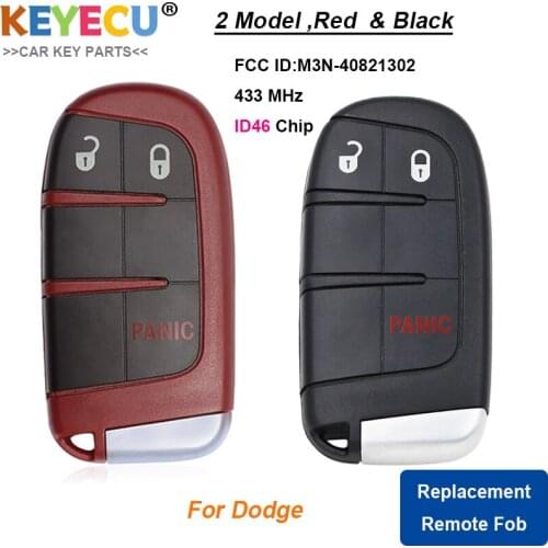 KEYECU Smart Remote Control Car Key for Dodge Durango Journey 2012 2013 2014 2015 2016 2017 2018 Fob 3B - 433MHz - M3N-40821302