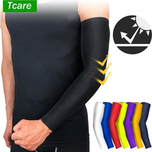 Tcare 1Pcs UV Protection Cooling Arm Sleeves Sun Sleeves Arm Cover Cycling Golf Driving Outdoor Activities Tattoos Arm Warmer