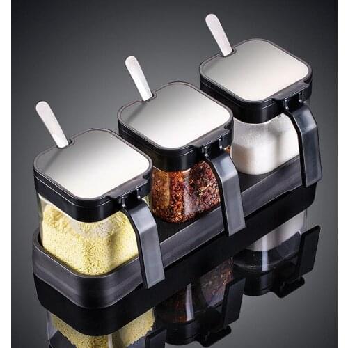 Seasoning box suit household combination kitchen storage box jar seasoning bottle monosodium glutamate salt jar seasoning jar