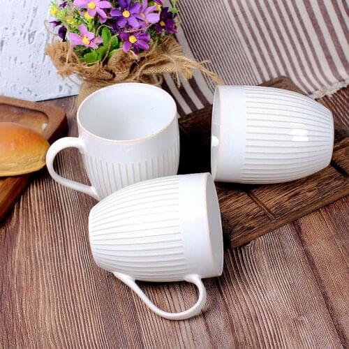 Nordic White Simple Coffee Cup Mug High Value Large Capacity Milk Cup Afternoon Tea Drinking Water Office Home Gift