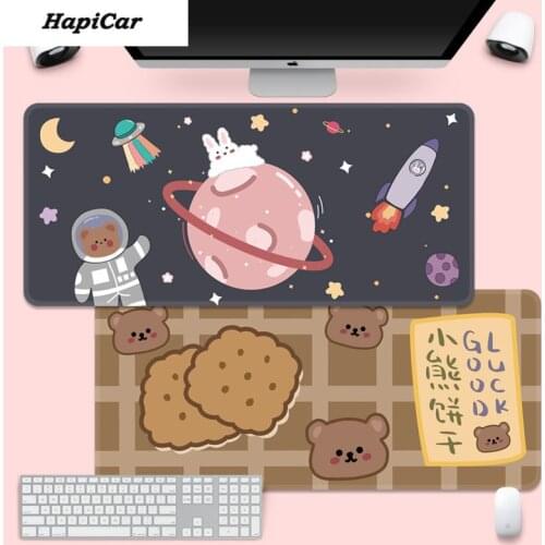Cute Mouse Pad Super Creative INS Tide Large Game Computer Keyboard Office Long Table Mat Kawaii Desk for Teen Girls for Bedroom