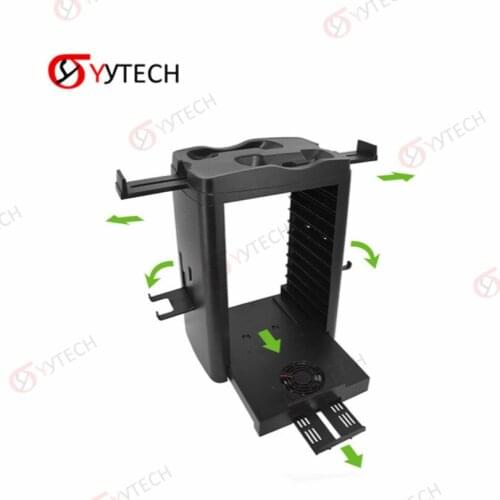 YYTECH Multi-Function Charging Dock Station Bracket with Cooling Fan and Display Stand Cradle Showcase for Xbox One S X