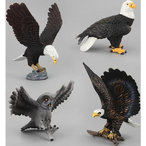 Simulation Owl Bird Animal Model Figurine Kids Educational Toy Table Ornament