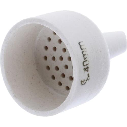 40mm Porcelain Buchner Funnel Lab Filtration Filter Kit Porous Funnel Height: 65mm/2.56