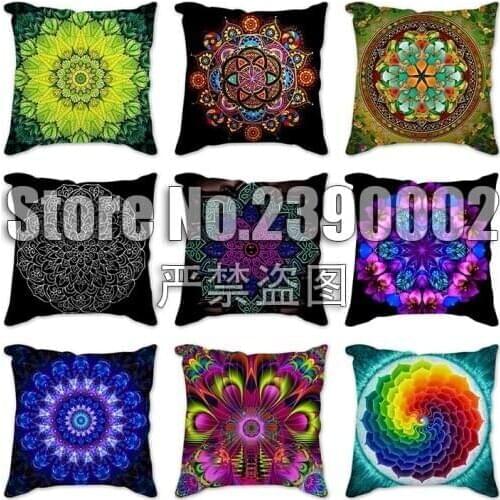 Secret Style Geometry Cushion Cover Linen Cotton Boho Mandala Pillows Cover Home Decorative Sofa Bohemian Throw Pillow Case