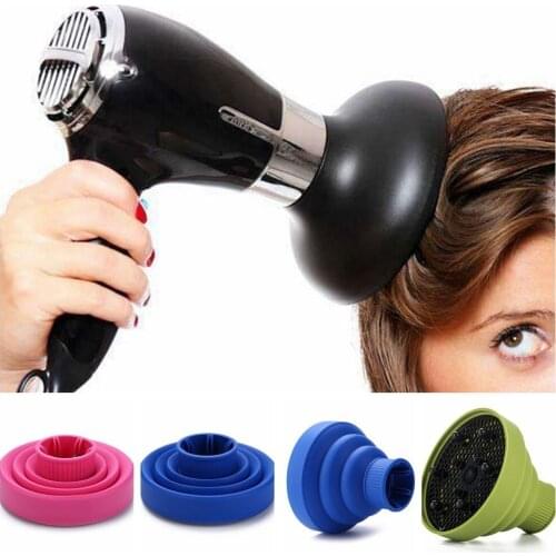 Professional Hairdryer Diffuser Cover Silica Gel Collapsible High Temperature Resistant Hair BlowerHood Hairdressing Salon Tools