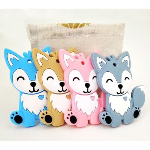 Food Grade Silicone Teethers DIY Animal Zebra Baby Ring Teether Infant Baby Silicone Chew Charms Kids Teething Gift Toddler Toys