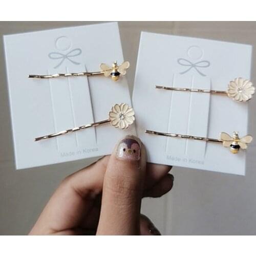1 PCS Simple Headdress Temperament Korean INS Bee Hairpin with Girls Top Clip and Headdress with Simple Style