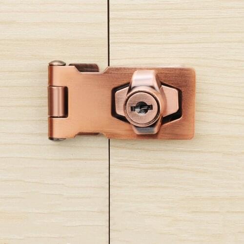 2.5/3/4 inch Self Locking Hasp Latch Bronze Cabinet door Hinges Wooden Case Drawer Lock Buckle Furniture Hardware Accessories