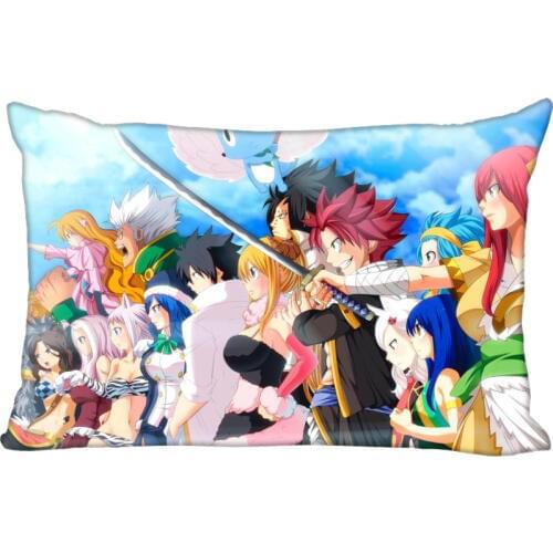 ShunQian Custom FAIRY TAIL Fairy Tail New Rectangle Pillowcase Wedding Decorative Soft No Fade Pillow Cover Customize Gift