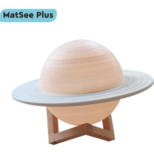 3D Printing LED Saturn Night Light 16 Colors Lighting Lamp Touch Remote Control Bedroom Home Decoration for Kids Gifts