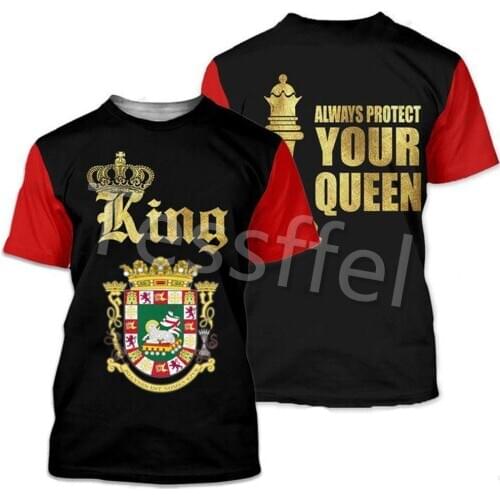 Tessffel Puerto Rico Emblem 3D Allover Printed New Summer Harajuku Short Sleeve Mens T-shirt Unisex Streetwear Top Style-1