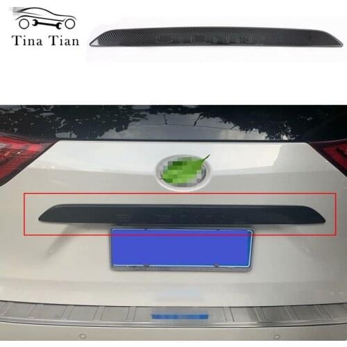 Carbon Fiber Color Tailgate Trim Cover Car Stickers Accessories Fit For Toyota Sienna 2015 2016 2017 2018 2019 2020 Auto parts