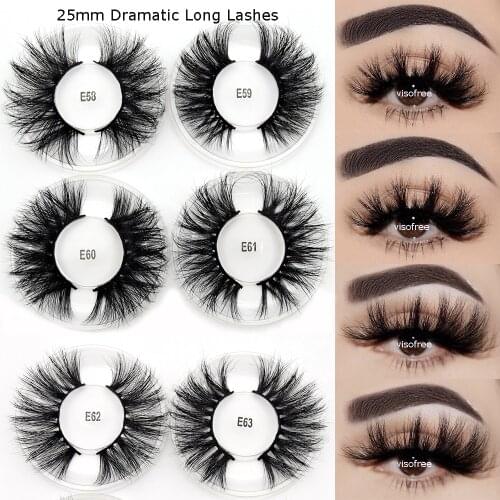 Visofree 25mm eyelashes make up Criss-Cross mink lashes Dramatic Long maquillaje faux cils beauty 3D eyelash extension bulk