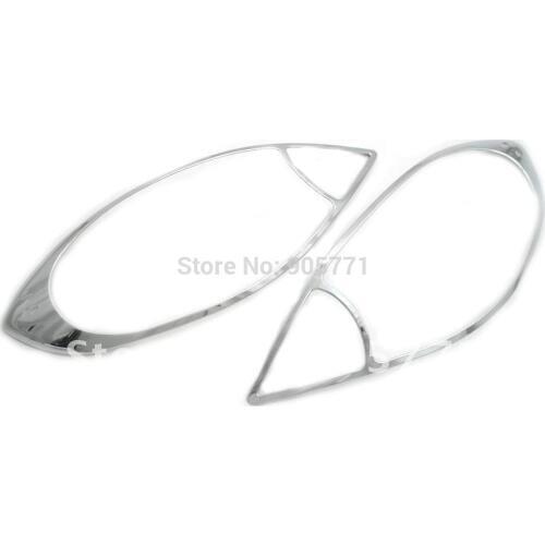 High Quality Triple Chrome Plated Head Light Cover for Nissan Versa Sedan 2012 Up Free Shipping