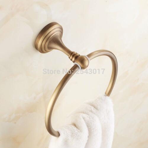 High Quality Bathroom Copper Towel Ring Antiek Brass Retro Style Wall Mounted Towel Rack Towel Bar ZR2201