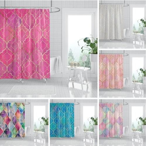 Bohemian Shower Curtain Watercolor Fabric Waterproof Polyester Shower Curtain Home Decor Bathroom Accessories