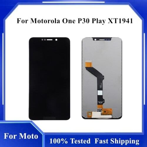 5.9" For Motorola Moto One LCD Display Touch Screen Digitizer For Moto One P30 Play XT1941-1 XT1941-3 XT1941-4 LCD Replacement