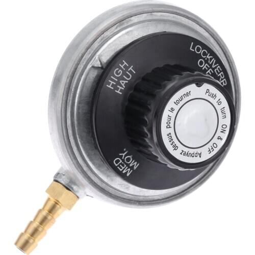 Ropane Tank Low Pressure Gas Regulator With 1/4” Barb Connection 1”-20 UNEF Inlet