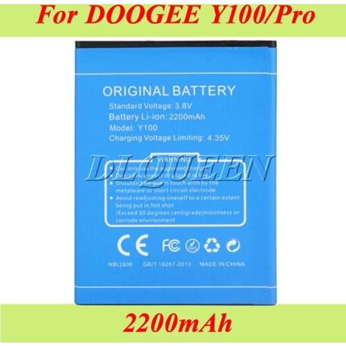 10 PCS/LOT For DOOGEE Valencia 2 Y100 Battery 2200mAh For DOOGEE Valencia 2 Y100 Pro Batterie Bateria AKKU Accumulator