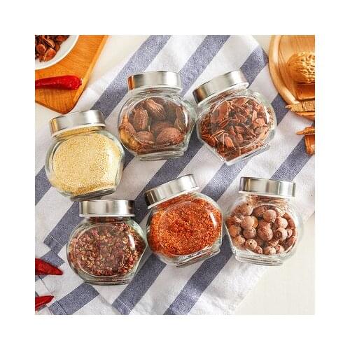 100pcs/lot 180ml small seasoning bottle glass seasoning jar pepper powder bottle spice jar pepper salt jar