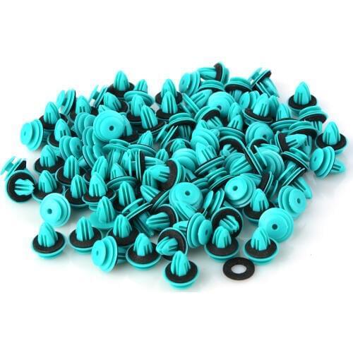 100PCS D-18 8.3mm Blue Auto fastener Car Bumper Clips Retainer Fastener Rivet Door Panel Fender Liner For BMW Honda