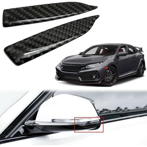 2 Pieces Anti-Scratch Trim Sticker,Carbon Fiber Rearview Mirror Protector Anti-Rub Strip Sticker Anti-Collision Strip