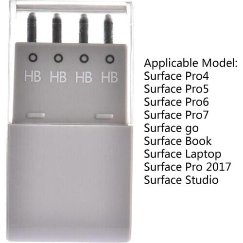 4 in 1 Surface Pen Tips Replacement Kit 2H H HB B Hardness for 7 6 5 4 Gen of Surface Go 2 1 Gen of Surface Book