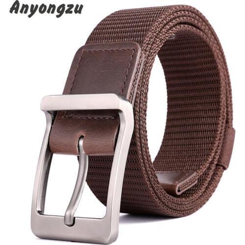 Alloy Buckle Anti-allergy Quick Drying Outdoor Men Belt Climbing Sports Pin Buckle Rich Simple Sense Weaving Nylon Waisrband