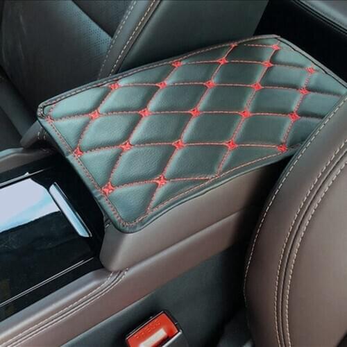 Car PU Soft Leather Auto Center Control Armrest Box Cover Seat Protective Pad Mat Cover Cushion ArmRest Auto Car Accessories