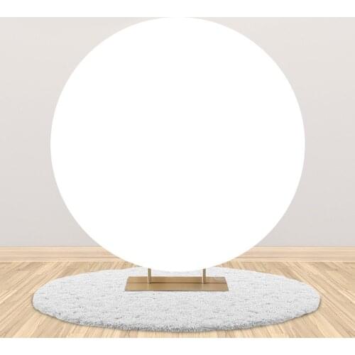 White Circle Round Birthday Party Decor Backdrops Vinyl and Polyester Photography Backdrops Photobooth Photo Backdrop Prop
