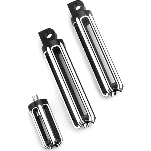 Black Gauge footpegs shifter pegs for harley touring street glide softail FL dyna sportster XL 883 1200