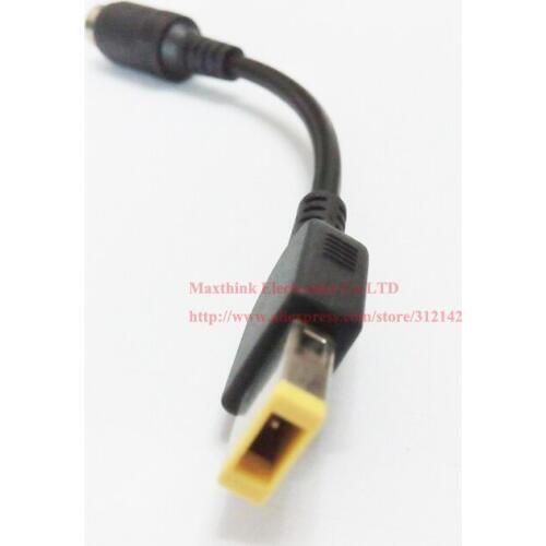 DC 7.9x5.5mm Female To Quadrate Yellow Tip Power Charger converter Cable For Lenovo ThinkPad Laptop/Free DHL Shipping/100PCS